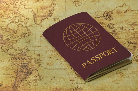 Time to escape using a passport and vintage map to help